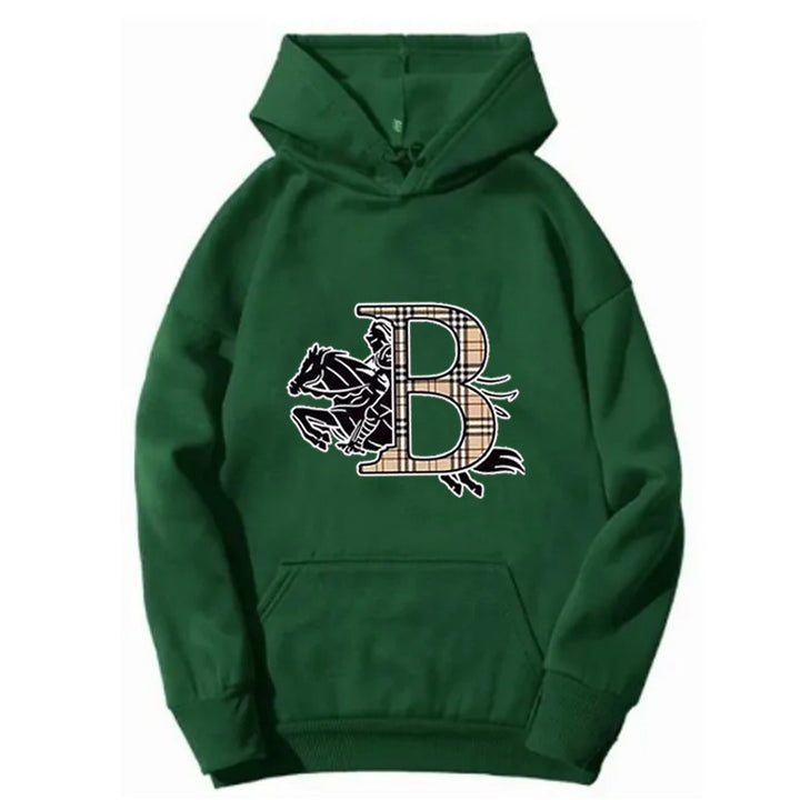 Women's hoodie with a stylish horse motif and luxurious font Lisslune