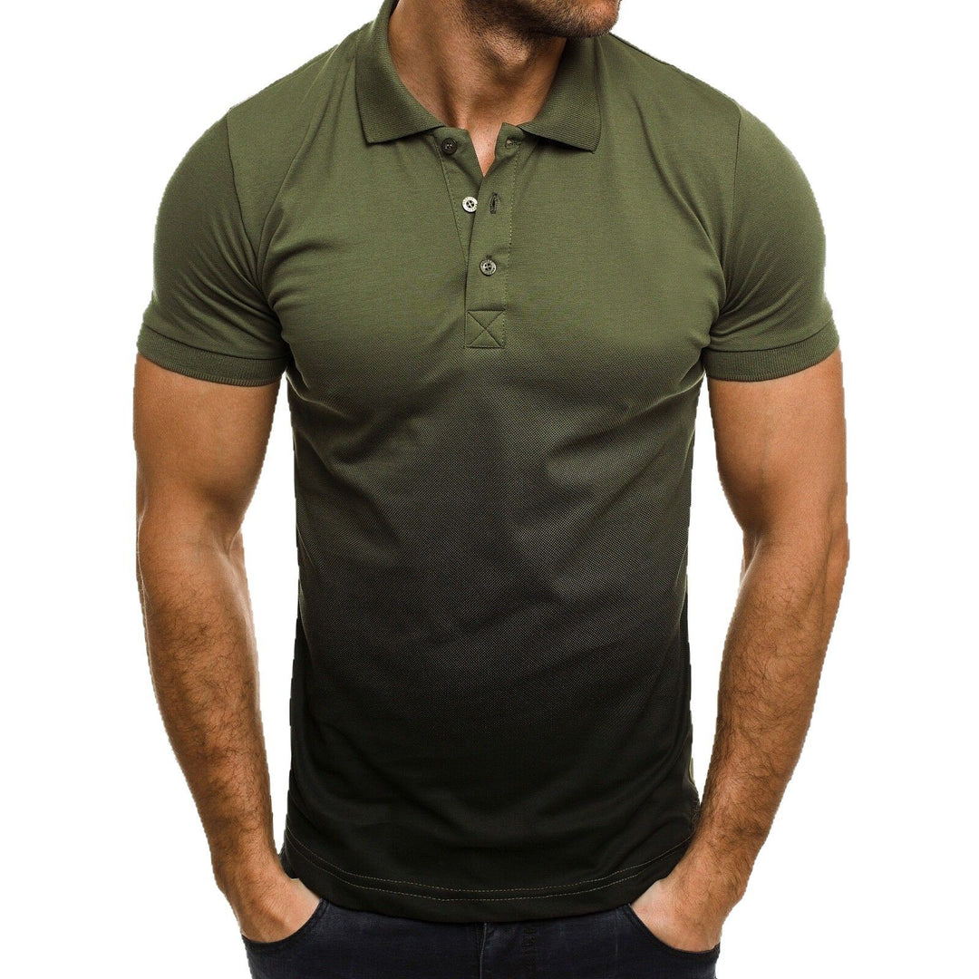 Men's polo shirt with modern gradient and breathable cut Lisslune