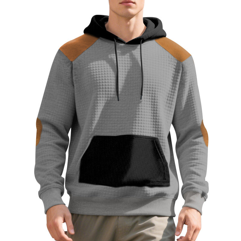 Men's hoodie with textured design and contrast accents Lisslune