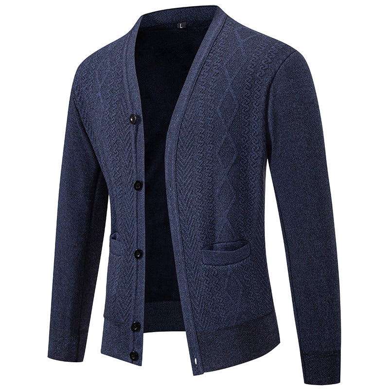 Men's cardigan with textured design and button closure Lisslune