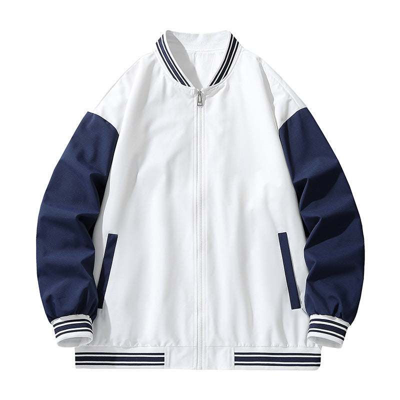 Men's sporty transitional jacket with striped sleeves Lisslune