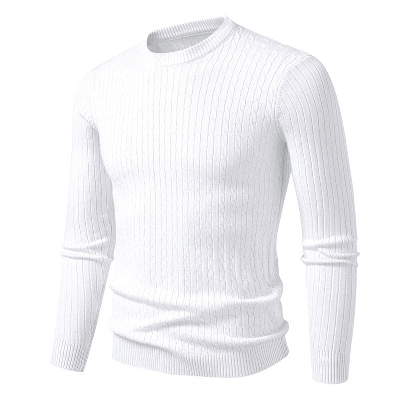 Men's chunky knit sweater with modern cable pattern Lisslune