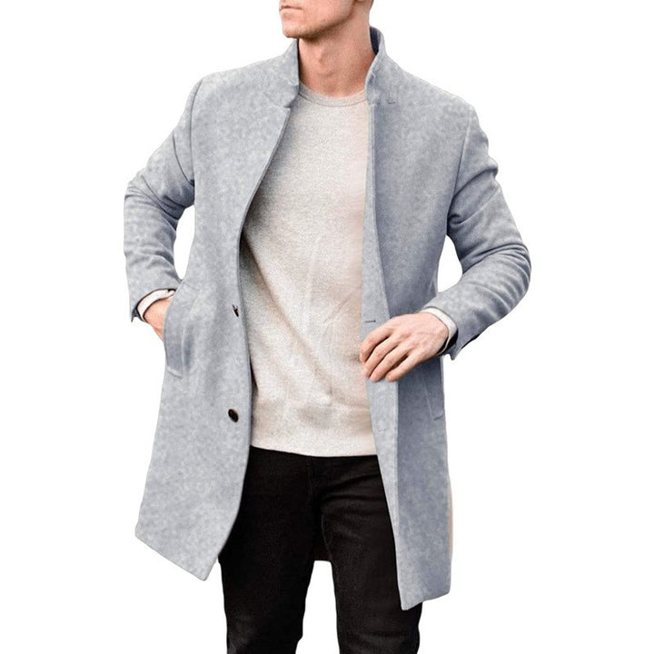 Men's elegant overcoat with simple button details and timeless design Lisslune