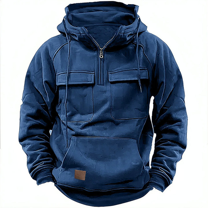 Men's sporty hoodie in utility style with practical pockets Lisslune