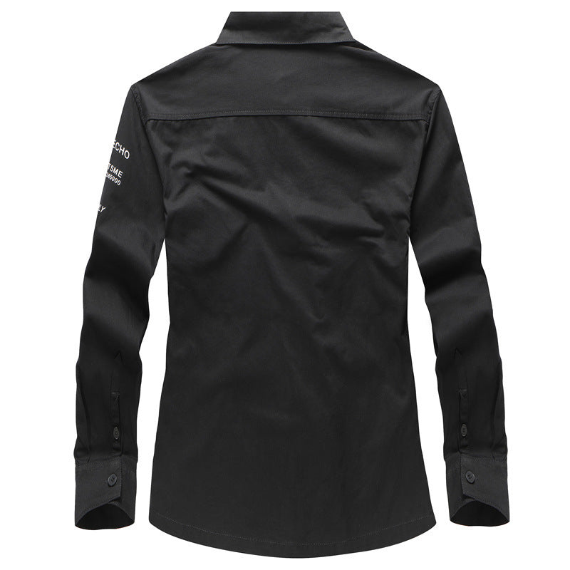 Men's stylish utility shirt with patch pockets and contrasting details Lisslune