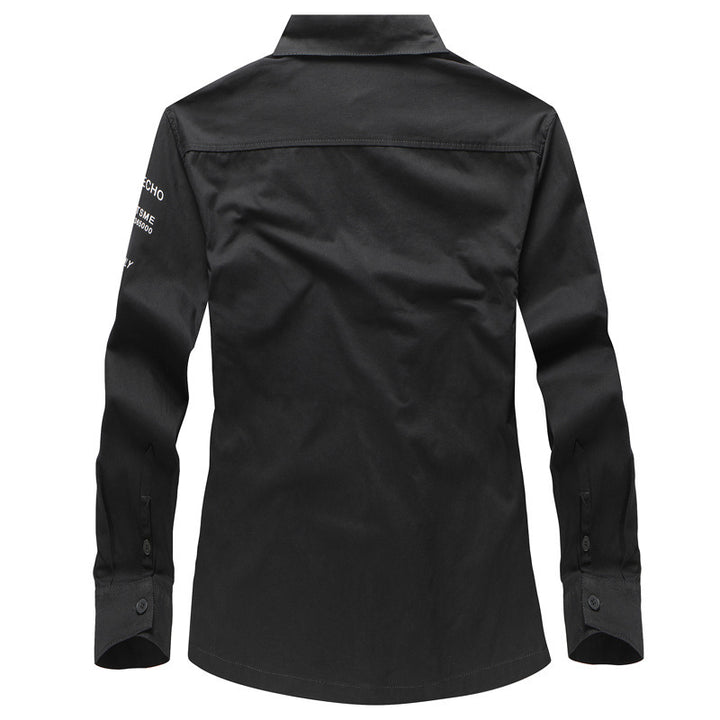 Men's stylish utility shirt with patch pockets and contrasting details Lisslune