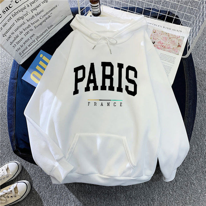 Women's hoodie with large Paris print Lisslune