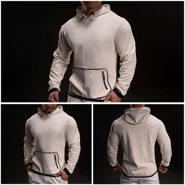 Men's functional hoodie with breathable properties and practical zippered pockets Lisslune