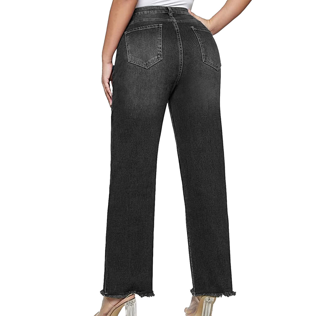 Damen Weite Beine Denim-Hose Lisslune