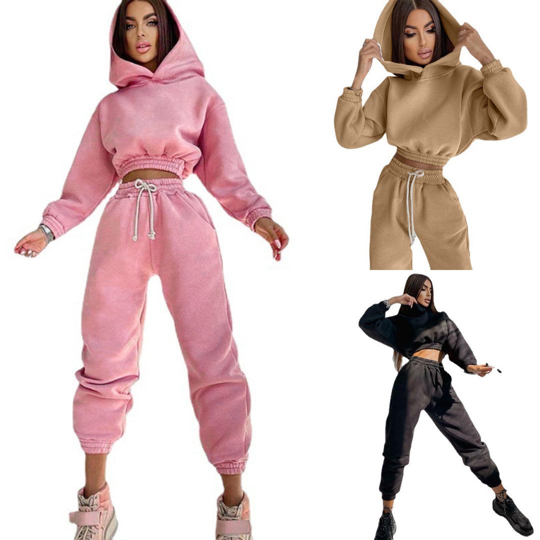 Women's fashionable sweatshirt and comfortable jogging pants set Lisslune