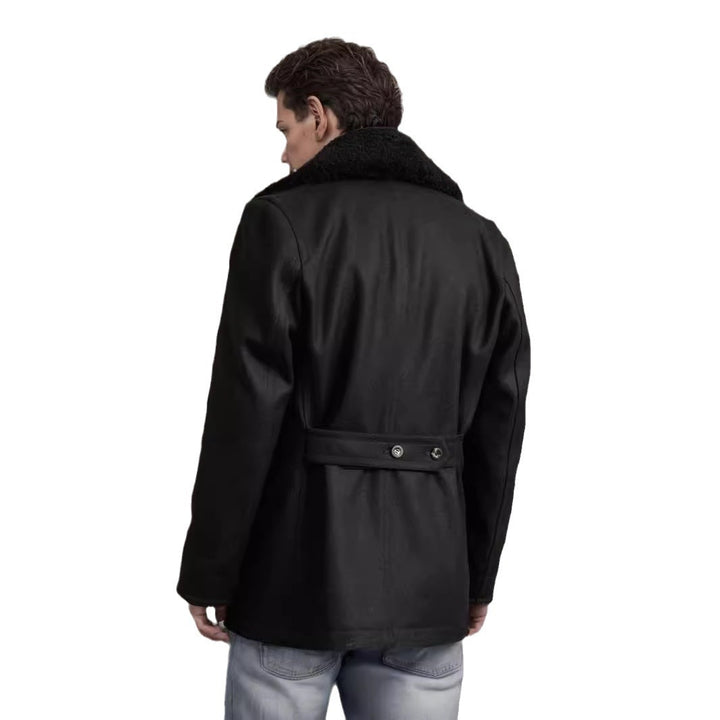 Men's wool coat with contrasting collar Lisslune