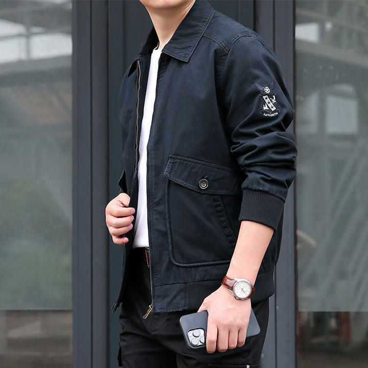 Men's Lightweight Utility Jacket with Practical Pockets Lisslune
