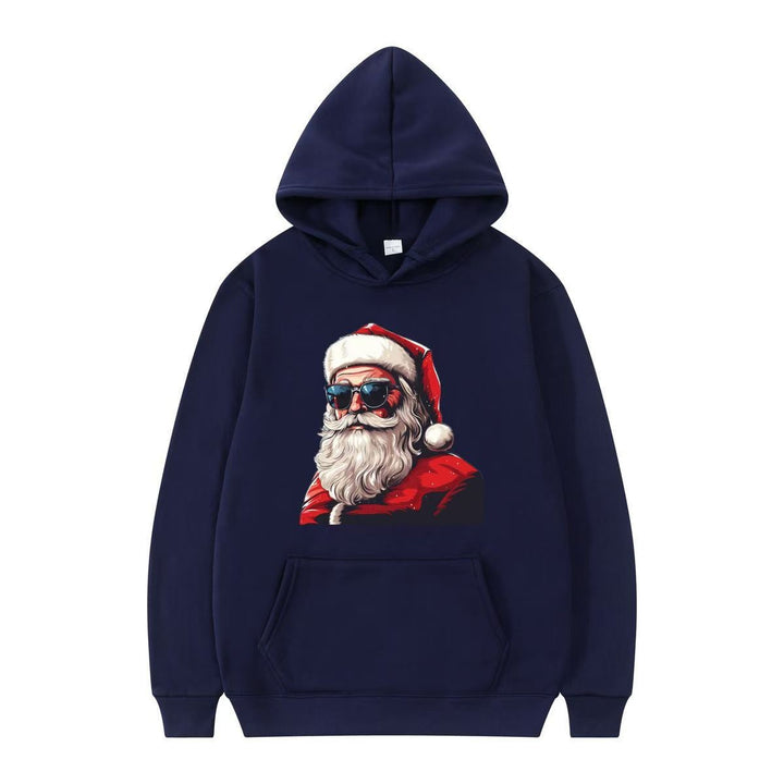 Ladies hoodie with festive Santa motif and artistic print Lisslune