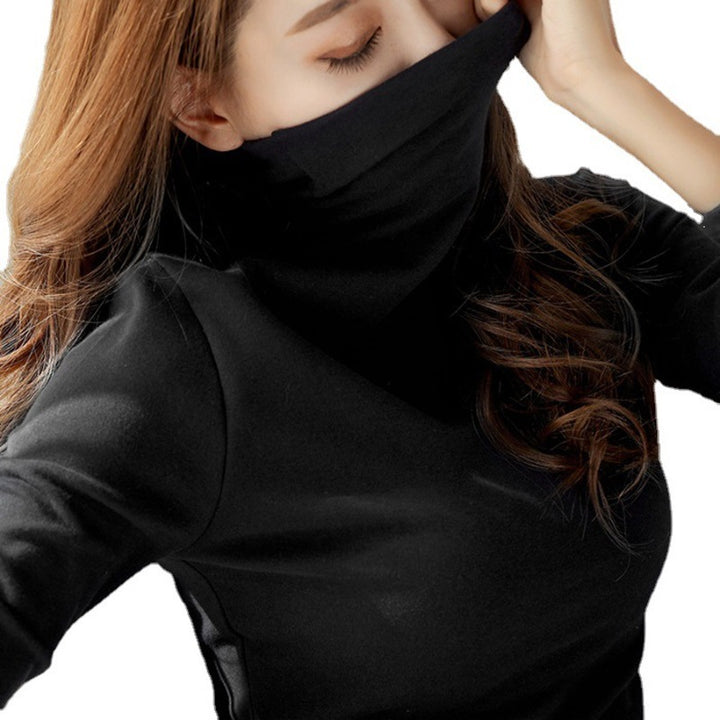 Women's Long Sleeve Turtleneck Top Made of Soft Stretch Material Lisslune
