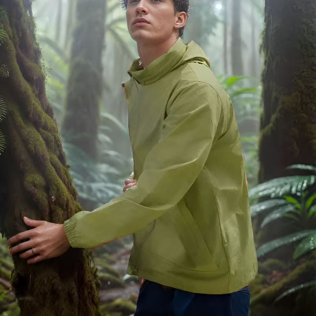 Men's weatherproof utility jacket with adjustable hood system Lisslune