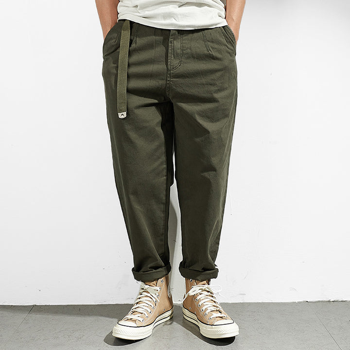 Men's casual cargo pants with adjustable waistband and deep side pockets Lisslune