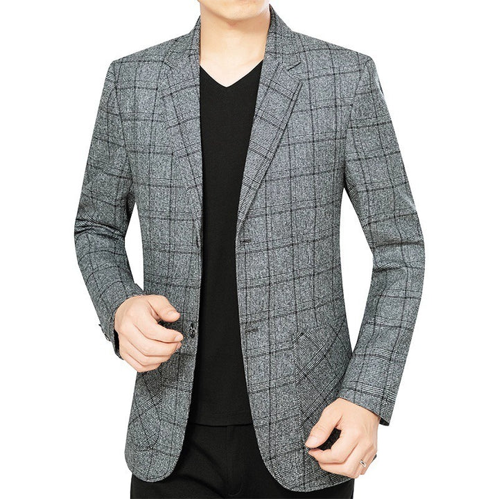 Men's Elegant Checked Blazer Lisslune