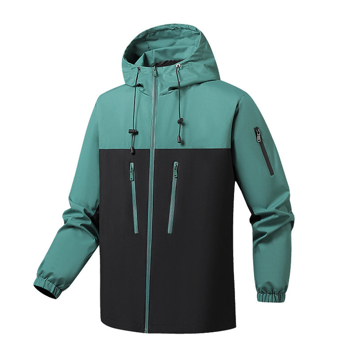 Men's Sporty Functional Jacket with Hood and Water-Repellent Coating Lisslune