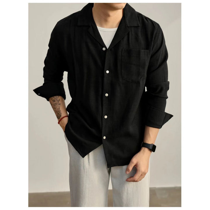 Men's Lightweight Short Sleeve Shirt with Chest Pocket and Casual Fit Lisslune