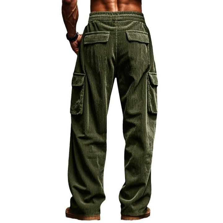 Men's casual cargo pants made of corduroy-like blended material Lisslune
