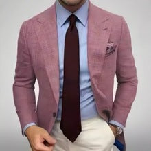 Men's elegant checked blazer made of high-quality fabric Lisslune