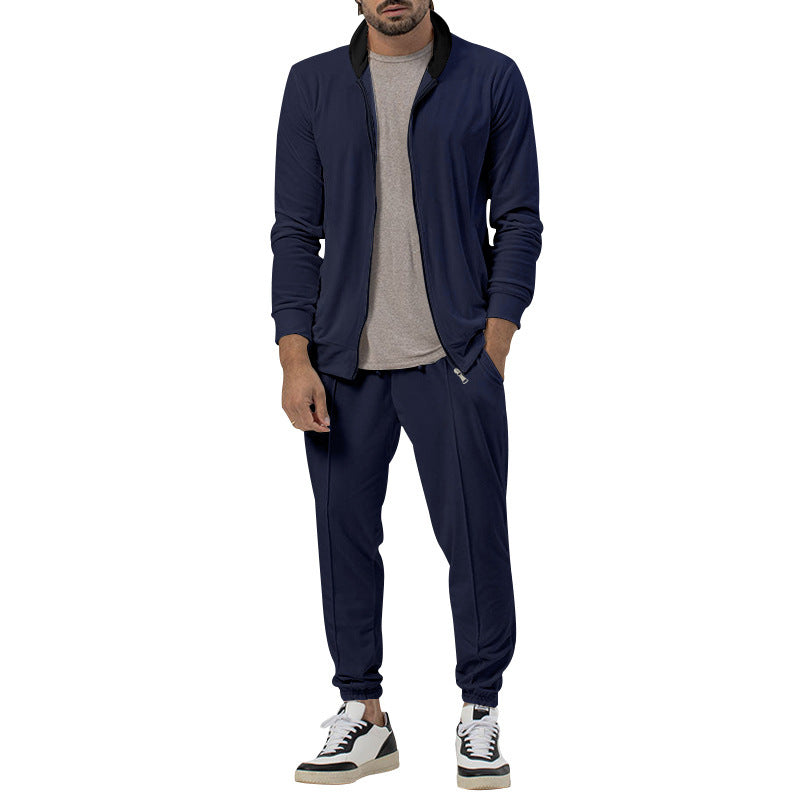 Men's sporty leisure set with full zip and elastic cuffs Lisslune