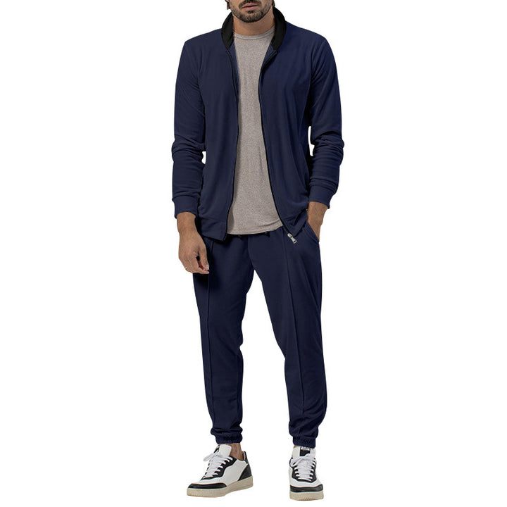 Men's sporty leisure set with full zip and elastic cuffs Lisslune