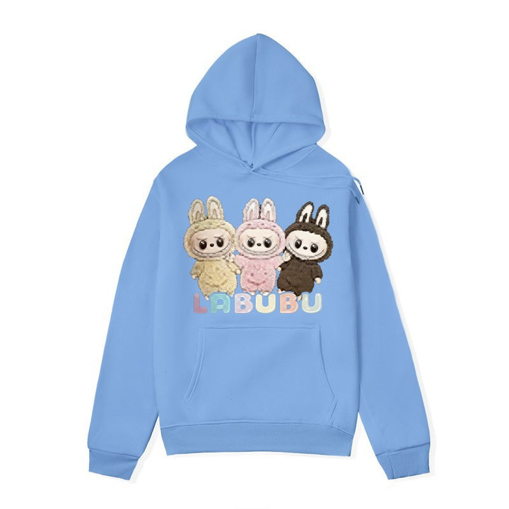 Women's hoodie sweatshirt with artistic graphic print and practical kangaroo pocket Lisslune