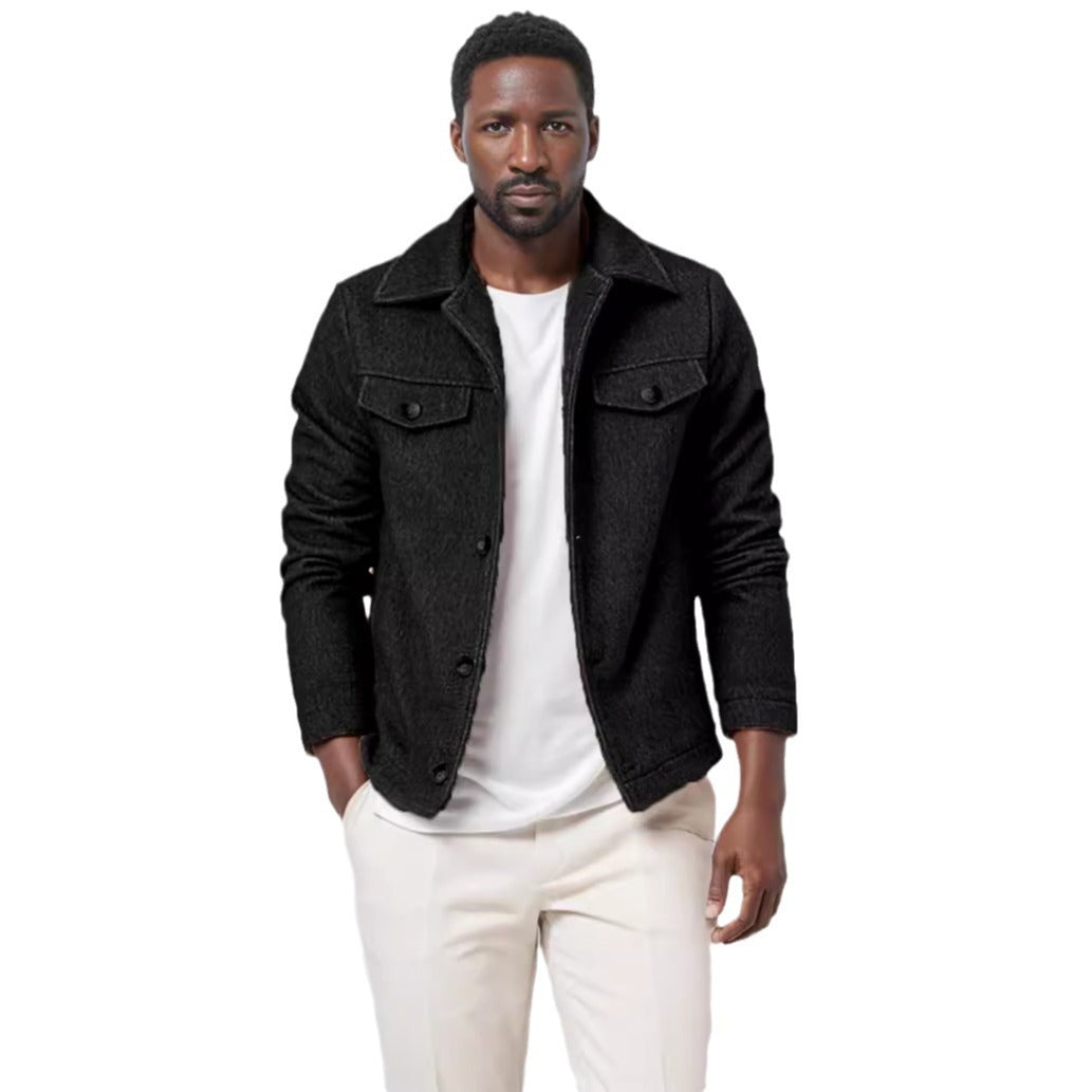 Men's casual fleece jacket with textured inner lining Lisslune