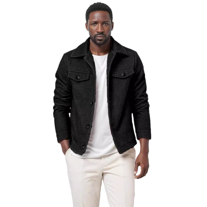 Men's casual fleece jacket with textured inner lining Lisslune