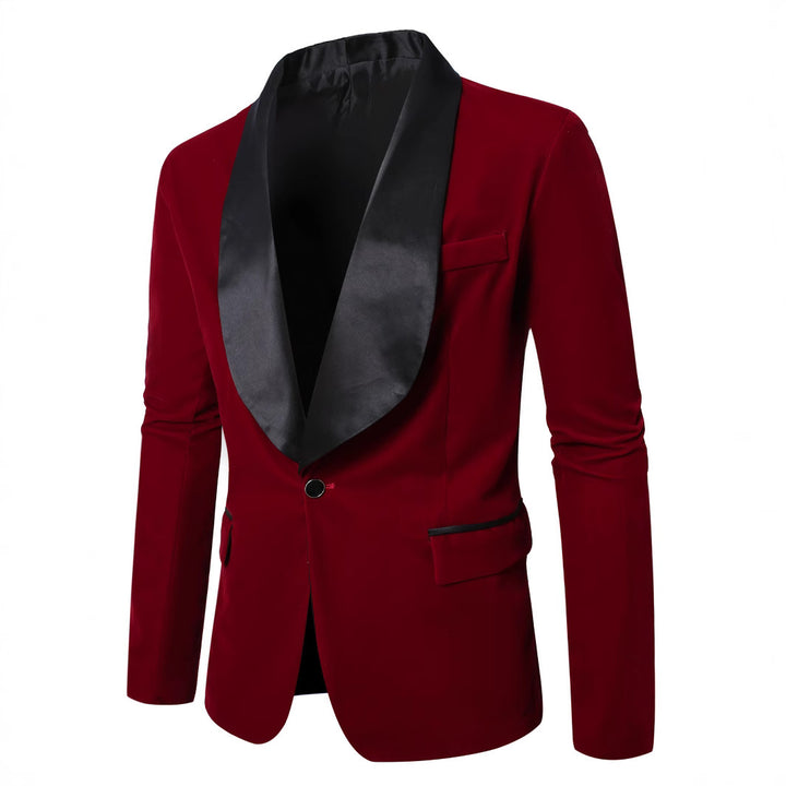 Men's Elegant Velvet Blazer with Satin Lapels Lisslune