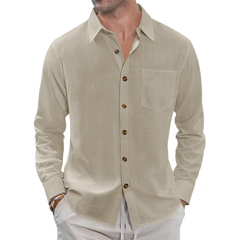 Men's Long Sleeve Shirt made of breathable cotton Lisslune
