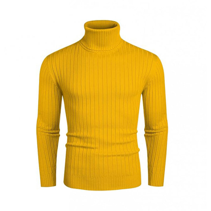 Men's turtleneck sweater made of high-quality ribbed knit Lisslune