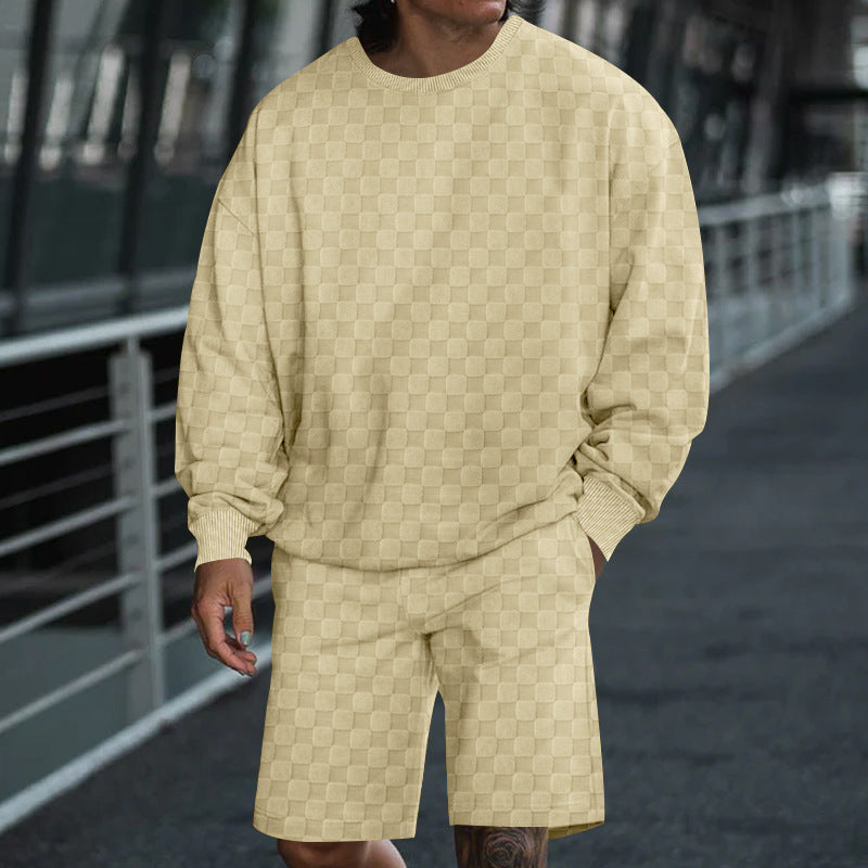 Men's casual sweatshirt and shorts set Lisslune