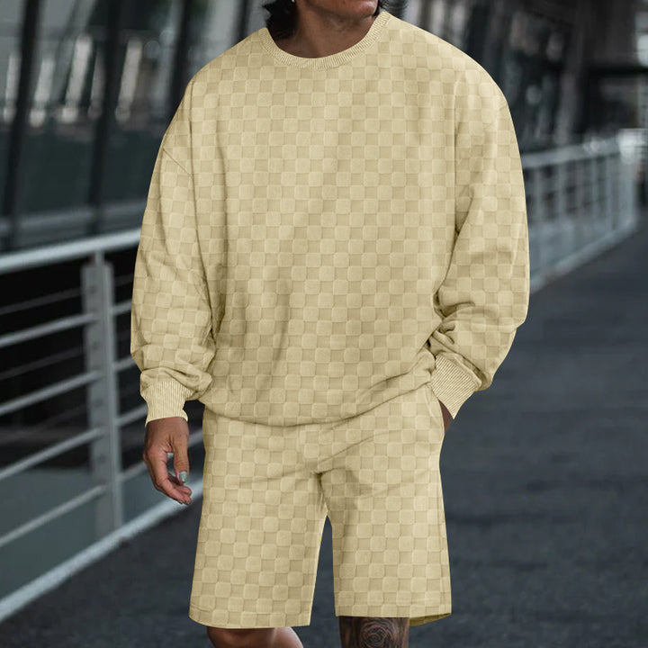 Men's casual sweatshirt and shorts set Lisslune