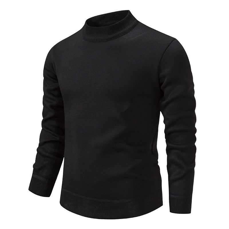 Men's High-Quality Knitted Sweater with Modern Stand-Up Collar Lisslune