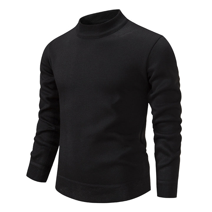 Men's High-Quality Knitted Sweater with Modern Stand-Up Collar Lisslune