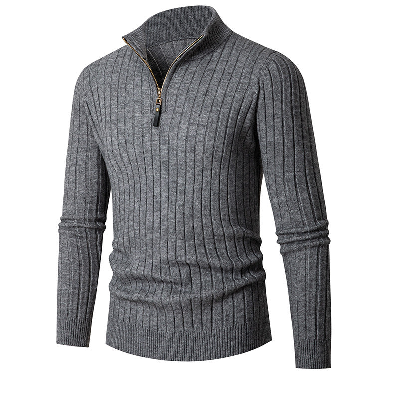 Men's sweater with high collar and zipper Lisslune