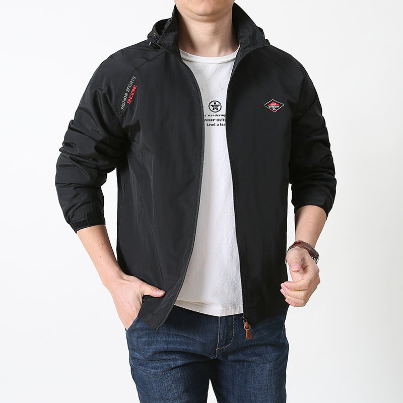 Men's Lightweight Outdoor Jacket with Breathable Material and Practical Design Lisslune