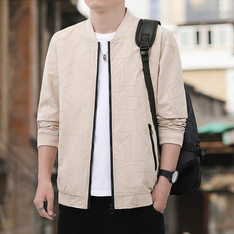 Men's lightweight bomber jacket with sporty cut and practical zip pockets Lisslune