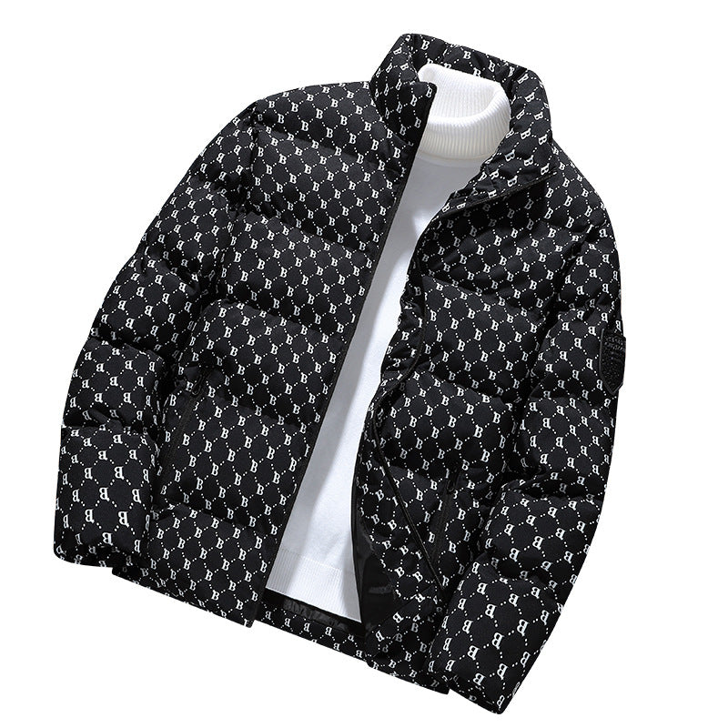 Men's stylish down jacket with graphic pattern Lisslune