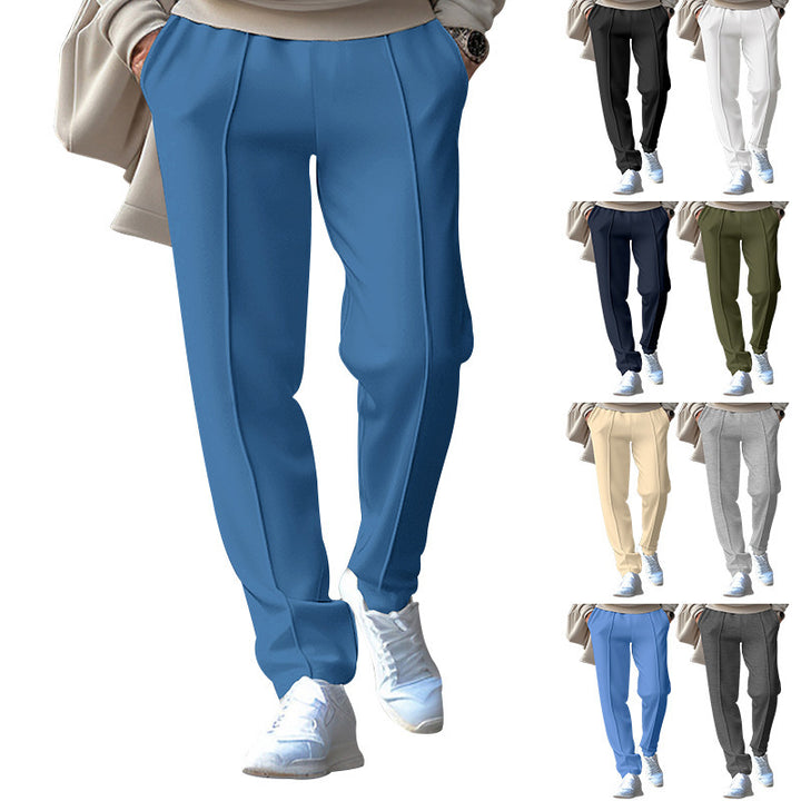 Men's sporty jogging pants with elastic waistband and side inserts Lisslune