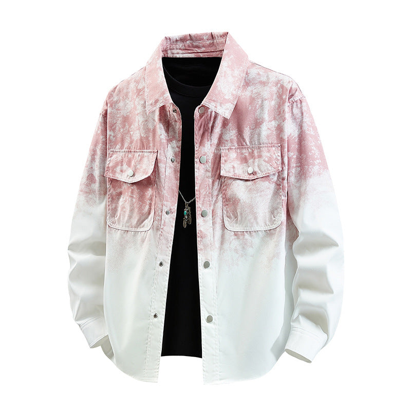 Men's Stylish Overshirt with Casual Gradient Lisslune