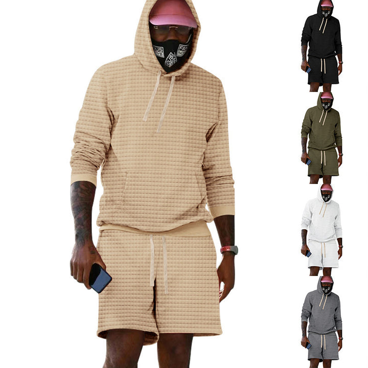 Men's casual hoodie and shorts set made of breathable material Lisslune