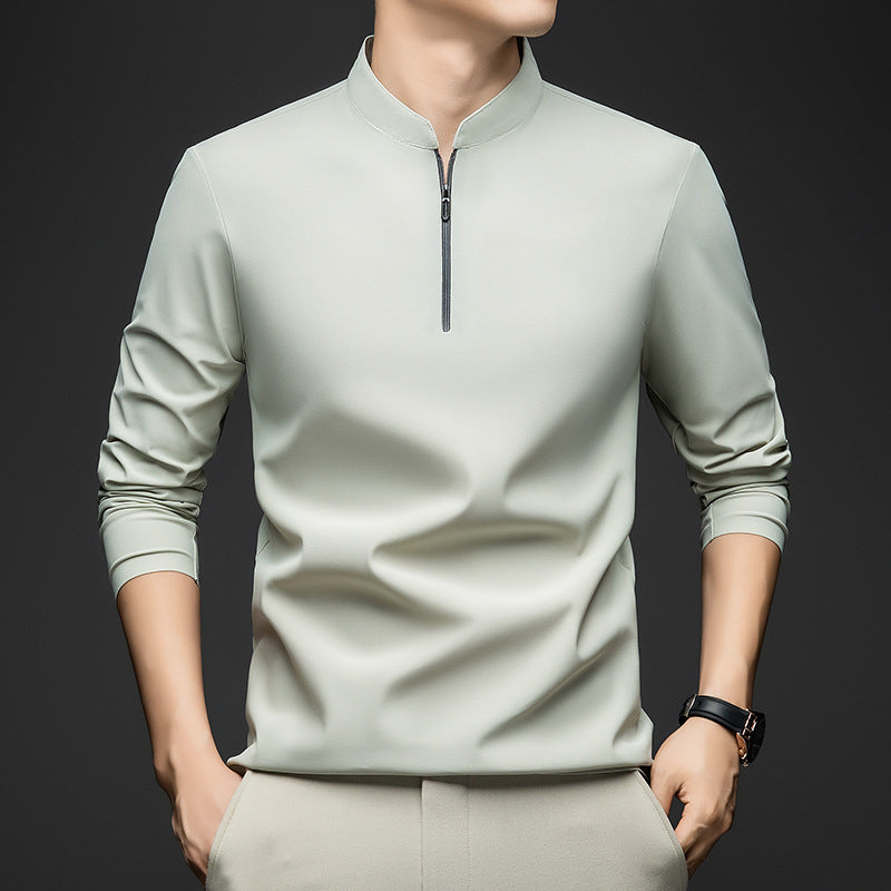Men's functional pullover with half zipper and stylish stand-up collar Lisslune