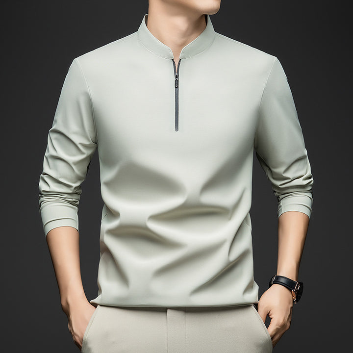 Men's functional pullover with half zipper and stylish stand-up collar Lisslune
