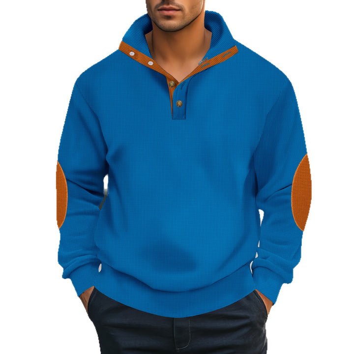 Men's casual hooded sweatshirt with textured fabric and modern accents Lisslune
