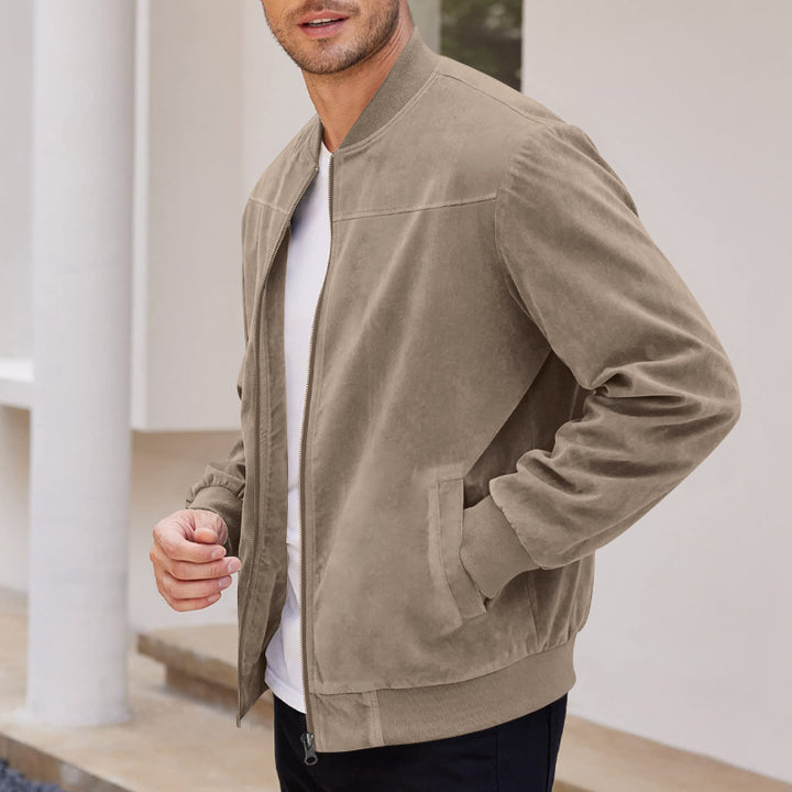 Men's elegant bomber jacket made of high-quality velour Lisslune
