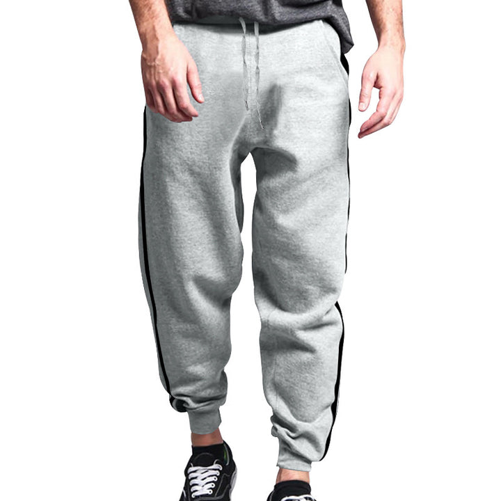 Men's Sporty Jogging Pants with Side Stripe Lisslune