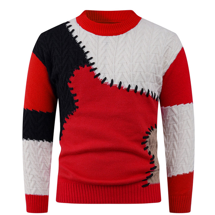 Men Stylish Knitted Sweater with Unique Geometric Patterns Lisslune
